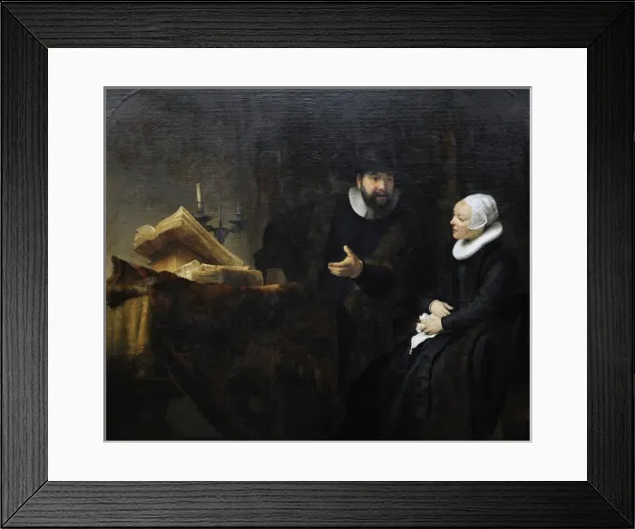 Framed Print : Rembrandt Harmenszoon van Rijn (1606-1669). The Mennonite Pr Framed Print : Rembrandt Harmenszoon van Rijn (1606-1669). The Mennonite Pr