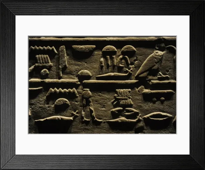 Framed Print : Egypt. Stele of General Intef (Antef). Detail. Hieroglyphic Framed Print : Egypt. Stele of General Intef (Antef). Detail. Hieroglyphic