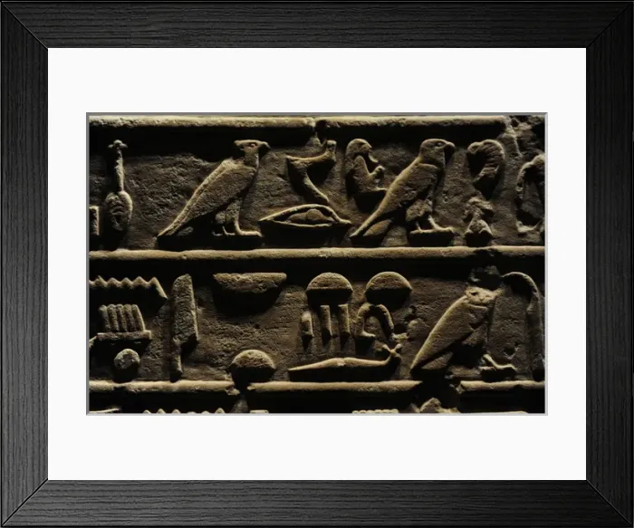 Framed Print : Egypt. Stele of General Intef (Antef). Detail. Hieroglyphic Framed Print : Egypt. Stele of General Intef (Antef). Detail. Hieroglyphic