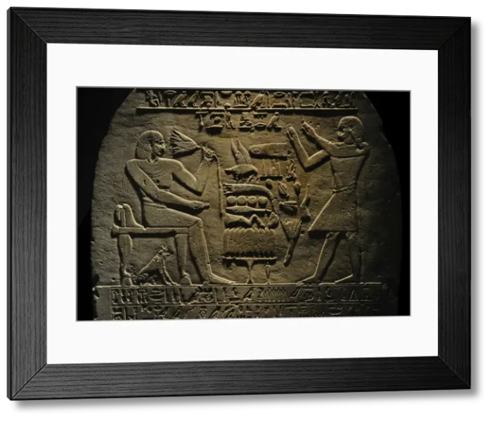 Framed Print : Egypt. Stele of General Intef (Antef). Detail. Carlsberg Gly Framed Print : Egypt. Stele of General Intef (Antef). Detail. Carlsberg Gly