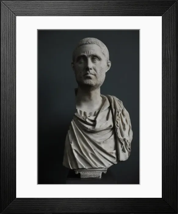 Framed Print : The General Officer Arrius Justus. 300 A. C. Marble. Carlsber Framed Print : The General Officer Arrius Justus. 300 A. C. Marble. Carlsber