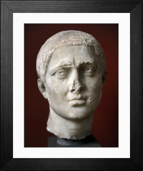 Framed Print : Greek boxer. Early 3rd century. Bust. Marble. Carlsberg Gly