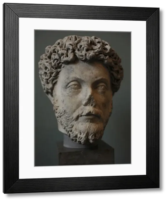 Framed Print : Marcus Aurelius (121-180 AD). Roman emperor. Carlsberg Glypt Framed Print : Marcus Aurelius (121-180 AD). Roman emperor. Carlsberg Glypt