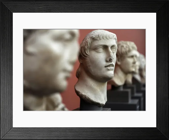 Framed Print : Carlsberg Glyptotek Museum. Room. Classical portraits. Copen Framed Print : Carlsberg Glyptotek Museum. Room. Classical portraits. Copen