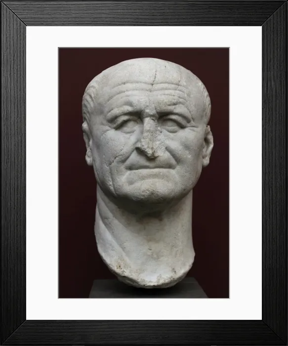 Framed Print : Vespasian (Titus Flavius Vespasianus) (9-79). Roman Emperor Framed Print : Vespasian (Titus Flavius Vespasianus) (9-79). Roman Emperor