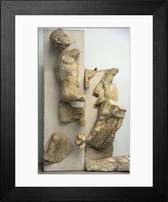 Framed Print : Pergamon Altar. Telephos Frieze. Detail Framed Print : Pergamon Altar. Telephos Frieze. Detail
