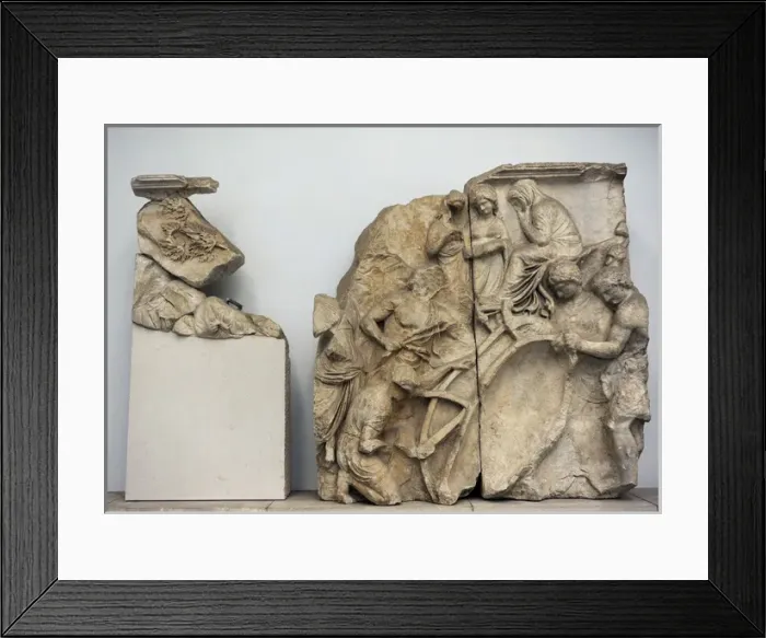 Framed Print : Pergamon Altar. Telephos Frieze. Detail Framed Print : Pergamon Altar. Telephos Frieze. Detail