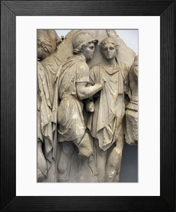 Framed Print : Pergamon Altar. Telephos Frieze. Detail Framed Print : Pergamon Altar. Telephos Frieze. Detail
