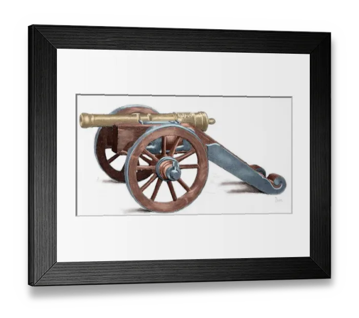 Framed Print : Cannon. Engraving Framed Print : Cannon. Engraving
