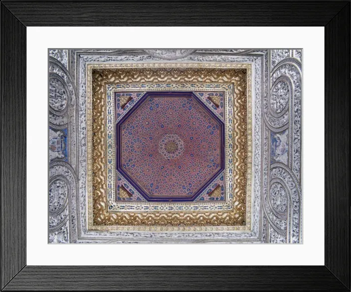 Framed Print : Spain. Alcazar of Segovia. Mudejar style. Throne Room. The o Framed Print : Spain. Alcazar of Segovia. Mudejar style. Throne Room. The o