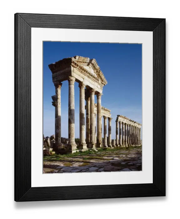 Framed Print : Syria. Apamea or Apameia (Afamia). Colonnade in the Cardo Ma Framed Print : Syria. Apamea or Apameia (Afamia). Colonnade in the Cardo Ma