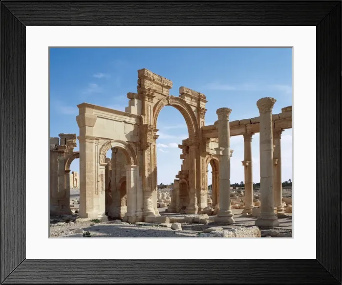 Framed Print : Syria. Palmyra. Portico of Colonnade. 3rd century. Oasis Tad Framed Print : Syria. Palmyra. Portico of Colonnade. 3rd century. Oasis Tad