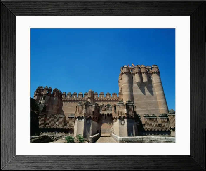 Framed Print : Spain. Castile and Leon. View of the Coca Castle. 15th centu