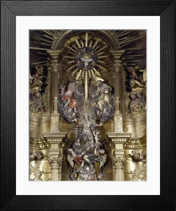 Framed Print : Spain. Galica. Mondonedo Cathedral. Altarpiece (1769) by Fra Framed Print : Spain. Galica. Mondonedo Cathedral. Altarpiece (1769) by Fra