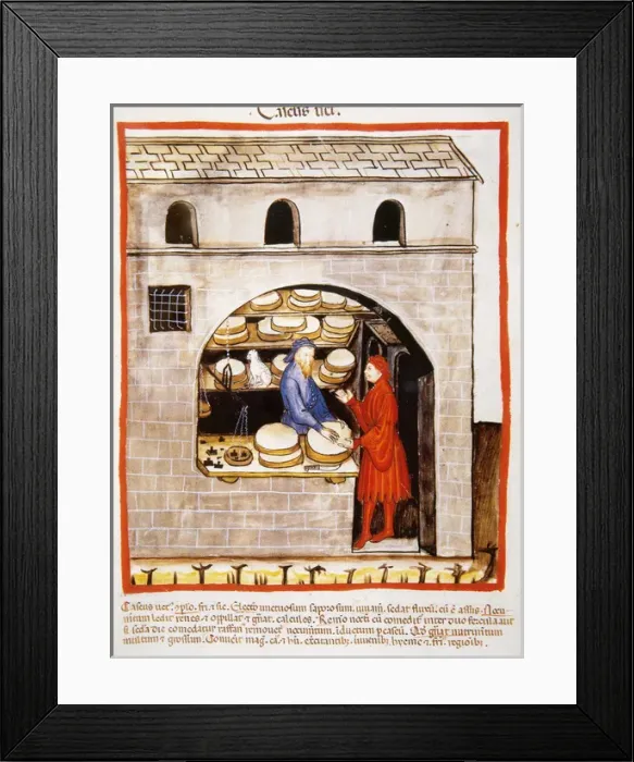 Framed Print : Tacuinum Sanitatis. 14th century. Medieval handbook of health Framed Print : Tacuinum Sanitatis. 14th century. Medieval handbook of health