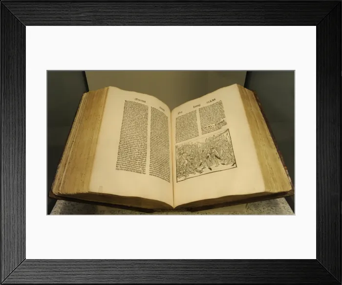 Framed Print : The Gr?ninger Bible. Germany. Printed by Johann Gruninger Framed Print : The Gr?ninger Bible. Germany. Printed by Johann Gruninger