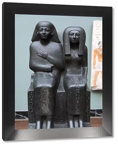 Ahmose and his mother. Egyptian statue