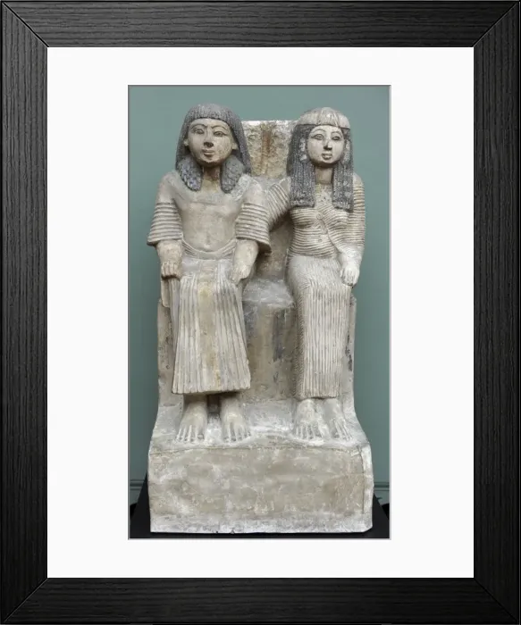 Framed Print : Statue of an official and his wife. Egypt Framed Print : Statue of an official and his wife. Egypt