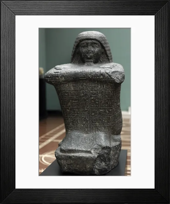 Framed Print : Statue on diorite. Treasury of Sethi I Framed Print : Statue on diorite. Treasury of Sethi I