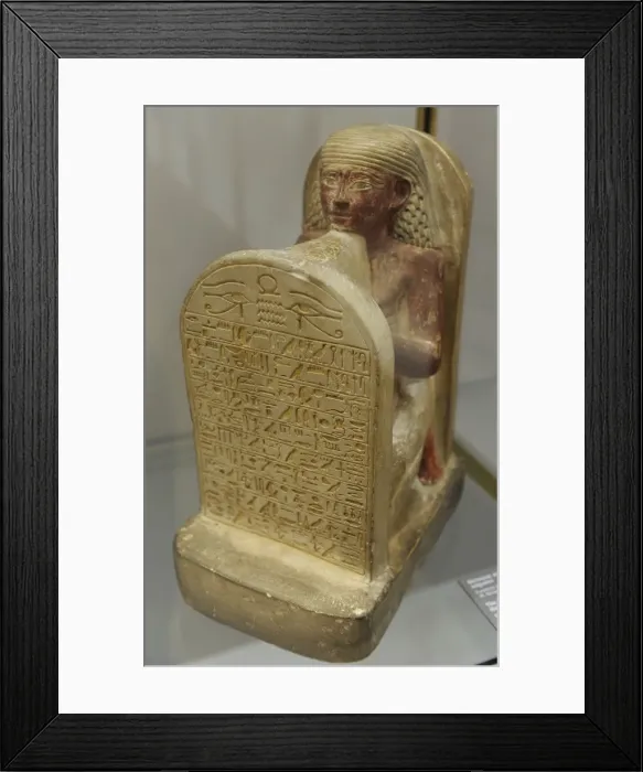 Framed Print : Scribe Amenophis worshipping the Sun-God. Egypt Framed Print : Scribe Amenophis worshipping the Sun-God. Egypt