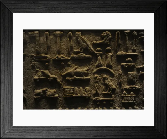 Framed Print : The official Isi at his offering Table. From the tomb of Isi Framed Print : The official Isi at his offering Table. From the tomb of Isi