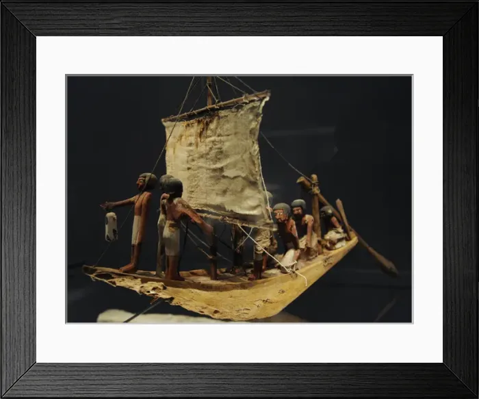 Framed Print : Boat. From the tomb of Wadjet-hotep at Sedment. Wood. 7th-11 Framed Print : Boat. From the tomb of Wadjet-hotep at Sedment. Wood. 7th-11