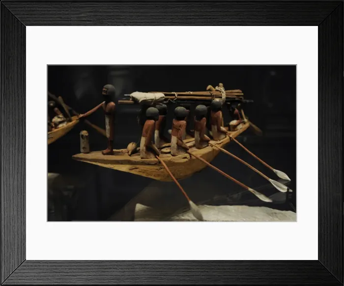 Framed Print : Boat. From the tomb of Wadjet-hotep at Sedment. Wood. 7th-11 Framed Print : Boat. From the tomb of Wadjet-hotep at Sedment. Wood. 7th-11