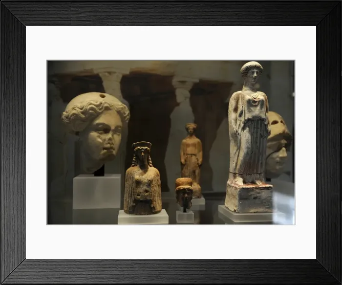 Framed Print : Greek Art. Goddesses and Female Servants. Sculptures. Ny Ca Framed Print : Greek Art. Goddesses and Female Servants. Sculptures. Ny Ca