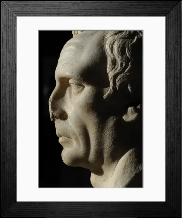 Framed Print : Bust identified as C. Julius Caesar or Cornelius Sulla. Perh Framed Print : Bust identified as C. Julius Caesar or Cornelius Sulla. Perh
