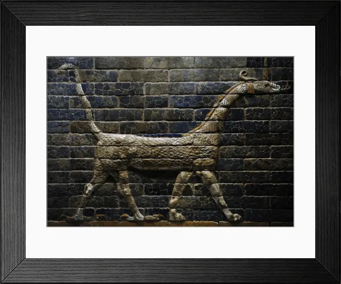Framed Print : Mesopotamian art. Neo-Babylonian. Ishtar Gate. Dragon. Ny C Framed Print : Mesopotamian art. Neo-Babylonian. Ishtar Gate. Dragon. Ny C