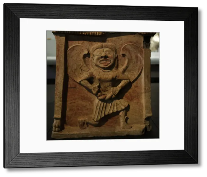 Framed Print : Ancient Art. Mediterranean area. Altar. Relief depicting Med Framed Print : Ancient Art. Mediterranean area. Altar. Relief depicting Med