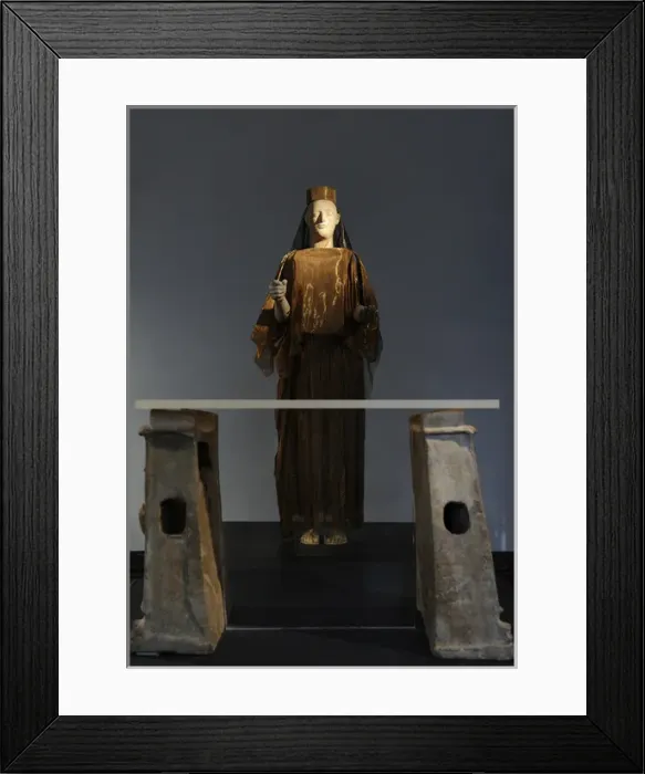 Framed Print : Ancient Art. Mediterranean area. Altar and goddess. Ny Carls Framed Print : Ancient Art. Mediterranean area. Altar and goddess. Ny Carls