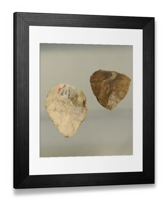 Framed Print : Hand axes of flint. Aisne Valley, France. Mousterian Culture Framed Print : Hand axes of flint. Aisne Valley, France. Mousterian Culture