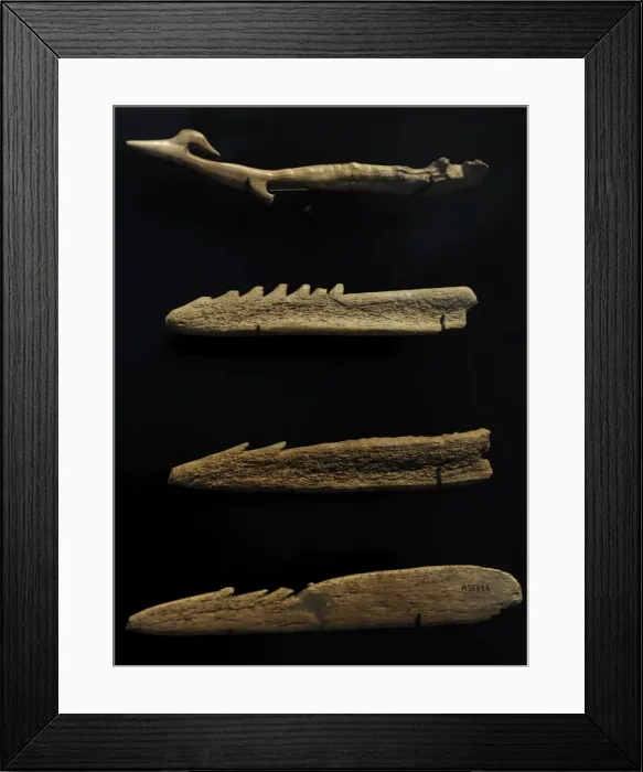Framed Print : Harpoons. 6500-4000 BC. Denmark Framed Print : Harpoons. 6500-4000 BC. Denmark