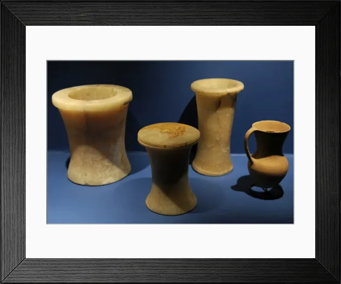 Framed Print : Vases, bowl and jug. Tomb 55. Meidum, Egypt. 2613-2589 BC Framed Print : Vases, bowl and jug. Tomb 55. Meidum, Egypt. 2613-2589 BC