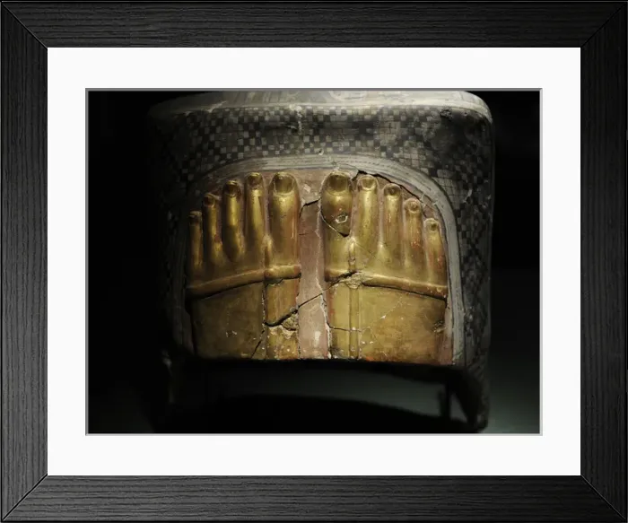 Framed Print : Foot case for a mummy. Roman Period. 1st century AD Framed Print : Foot case for a mummy. Roman Period. 1st century AD