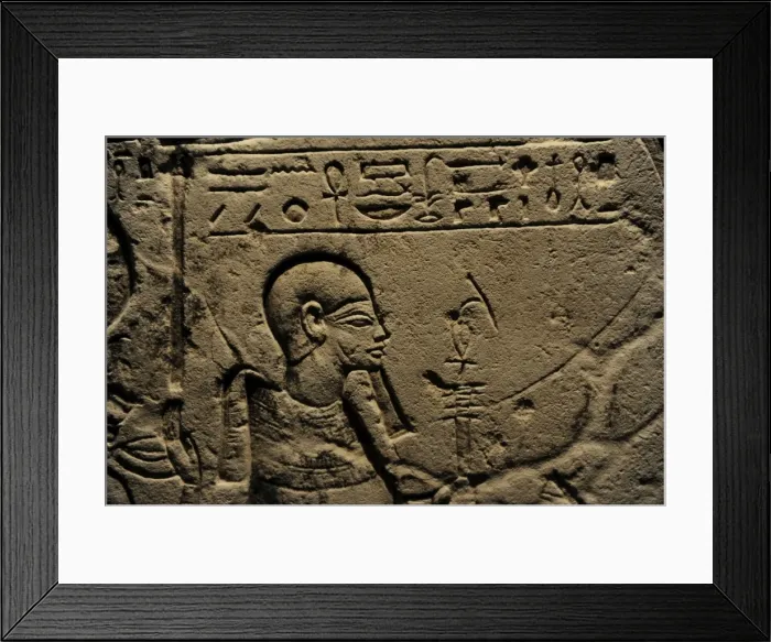 Framed Print : Offering stele for the god Ptah and his wife Sakhmet. 1305-1 Framed Print : Offering stele for the god Ptah and his wife Sakhmet. 1305-1
