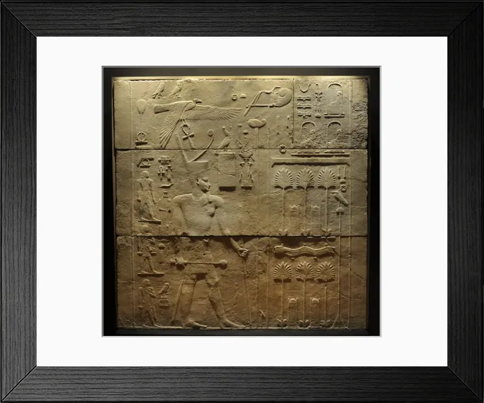 Framed Print : Relief depicting a scene from the Kings Heb Sed. Palace of Framed Print : Relief depicting a scene from the Kings Heb Sed. Palace of