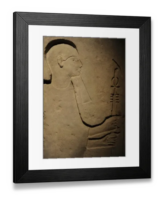 Framed Print : Egyptian God Ptah. Relief. 19th Dynasty. 1295-1186 BC