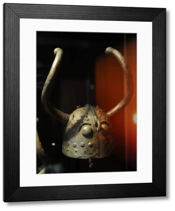 Framed Print : Prehistory. Helmet of from Veksoe-bog. (800-400 BC). Denmark Framed Print : Prehistory. Helmet of from Veksoe-bog. (800-400 BC). Denmark