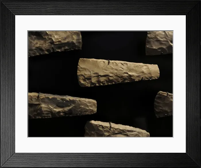 Framed Print : Flint daggers. Middle Period of the Daggers. 2000 BC. Grimme Framed Print : Flint daggers. Middle Period of the Daggers. 2000 BC. Grimme