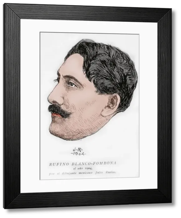 Framed Print : Rufino Blanco-Fombona (1874-1944). Venezuelan writer. Colore Framed Print : Rufino Blanco-Fombona (1874-1944). Venezuelan writer. Colore