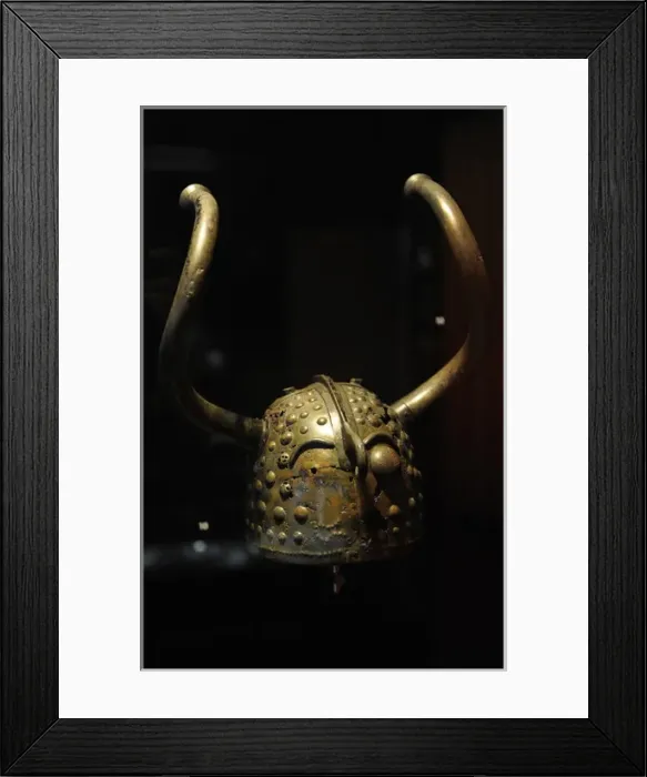 Framed Print : Prehistory. Helmet of from Veksoe-bog. (800-400 BC). Denmark Framed Print : Prehistory. Helmet of from Veksoe-bog. (800-400 BC). Denmark