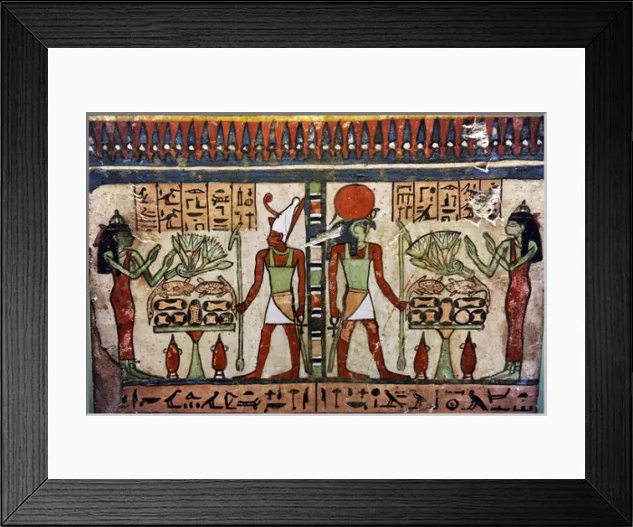 Framed Print : Egypt. Funerary stela of wood. Luxor, Late Period, 650-640 B Framed Print : Egypt. Funerary stela of wood. Luxor, Late Period, 650-640 B