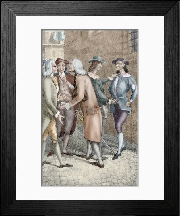 Framed Print : Diego de Torres Villarroel (1693-1770). Scene of his Sue?o Framed Print : Diego de Torres Villarroel (1693-1770). Scene of his Sue?o