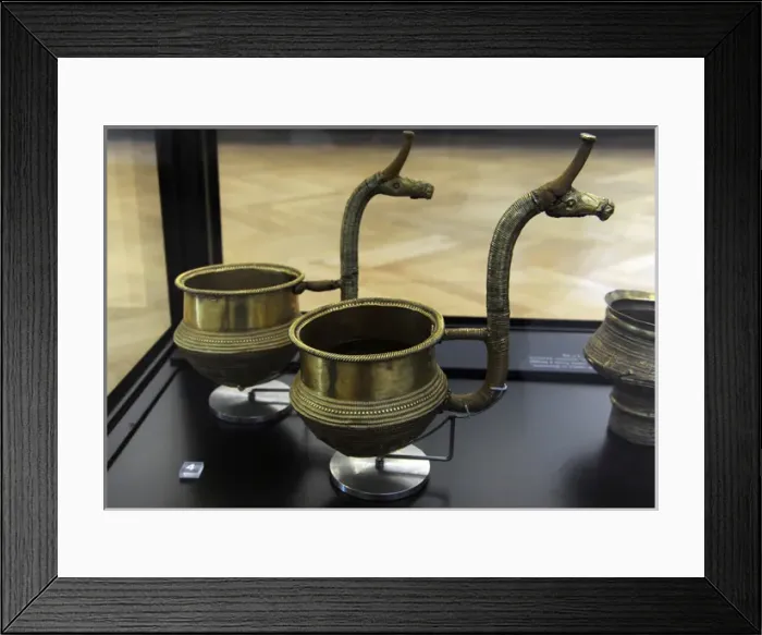 Framed Print : Metal Age. Golden bowls. 1000-800 BC. From Borgbjerg Banke Framed Print : Metal Age. Golden bowls. 1000-800 BC. From Borgbjerg Banke