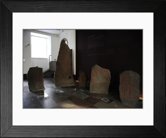Framed Print : Viking Age. Runestones. Dedicated to their ancestors. Nation Framed Print : Viking Age. Runestones. Dedicated to their ancestors. Nation