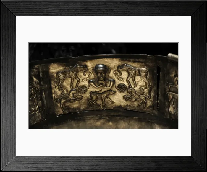 Framed Print : The Gundestrup cauldron. Silver vessel. 200 BC and 300 AD. G Framed Print : The Gundestrup cauldron. Silver vessel. 200 BC and 300 AD. G