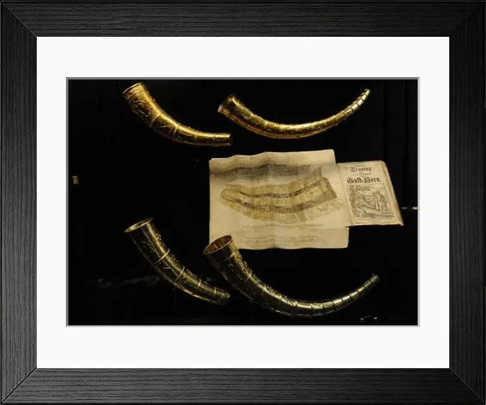Framed Print : The Golden Horns of Gallehus. North of Mogeltonder, Southern Framed Print : The Golden Horns of Gallehus. North of Mogeltonder, Southern