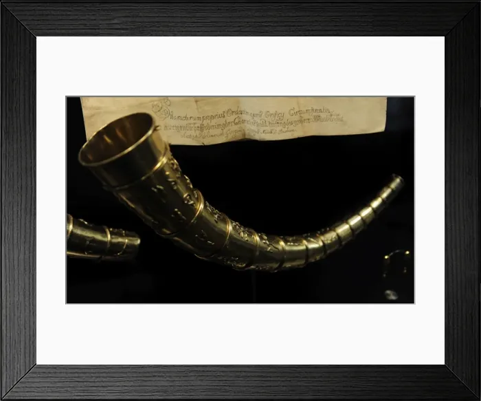 Framed Print : The Golden Horns of Gallehus. North of Mogeltonder, Southern Framed Print : The Golden Horns of Gallehus. North of Mogeltonder, Southern